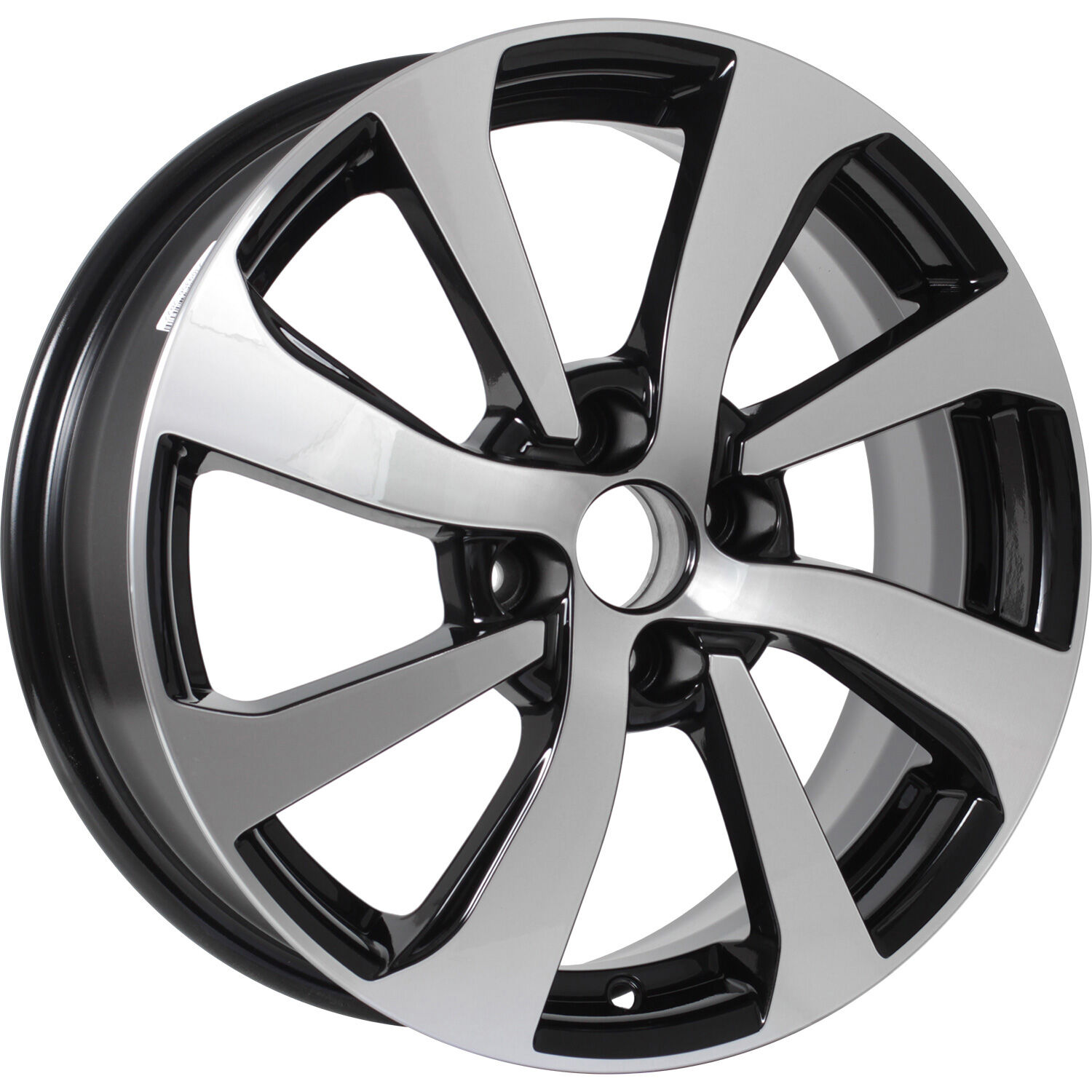 KDW KD1640 (ZV 16_Sandero Stepway) R16x6 4x100 ET37 CB60.1 Black_Front_Polished