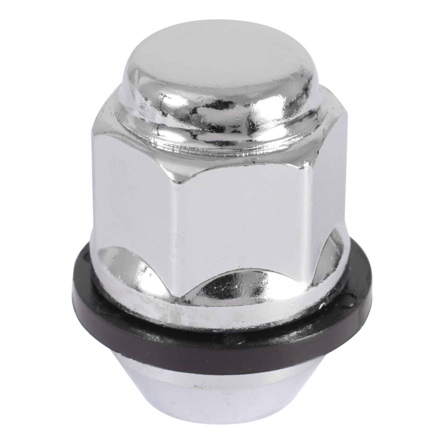 LS (Крепеж) Гайка 12х1,5  33 конус/закрытая пластиковое кольцо 21 мм хром H-016-07