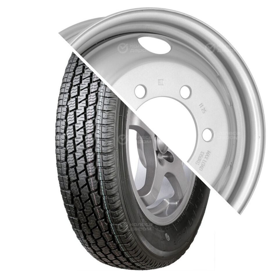 TR646 R16C 185/75 104/102Q + 3165587 R16x5.5 6x170 ET106 CB130 Silver с вентилем, 1350 кг R16C 185/75 104/102Q + R16x5.5 6x170 ET106 CB130 Silver с вентилем, 1350 кг