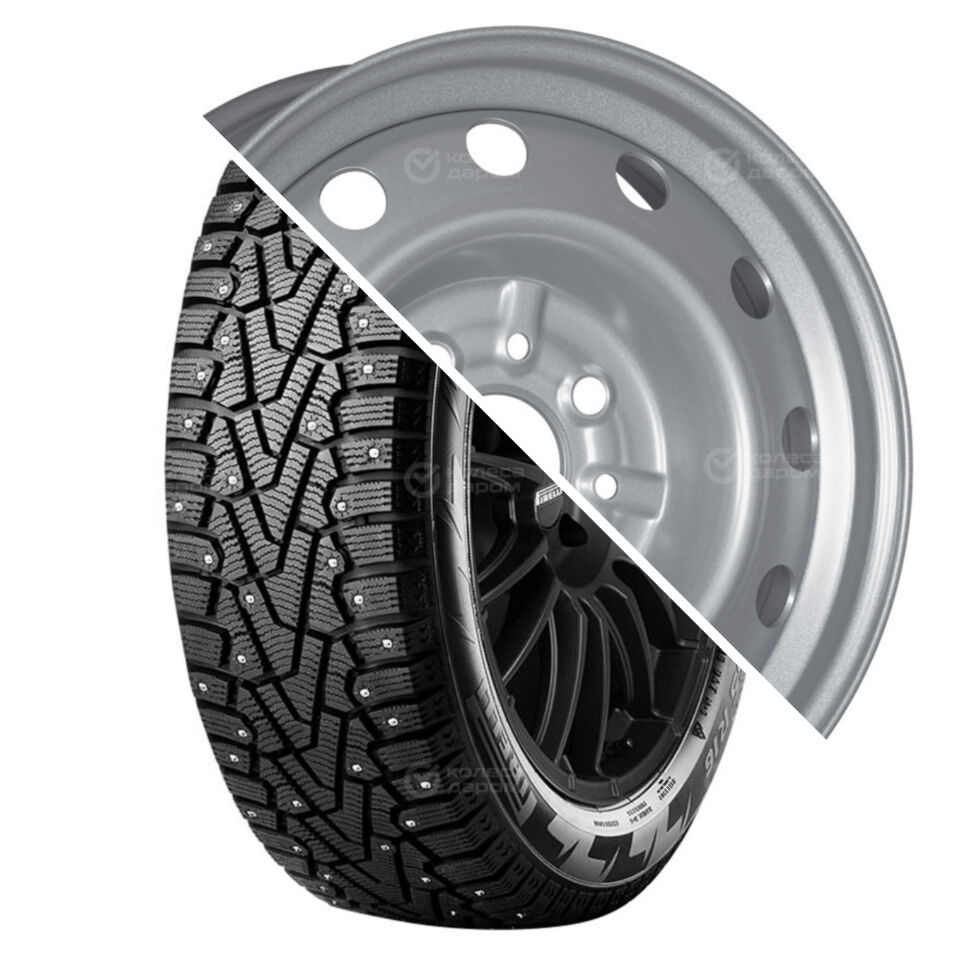 Pirelli Winter Ice Zero(R14 175/65 82T шип ) + Автодиск Тольятти ВАЗ 2112 (R14 175/65 82T шип ) + (R14х5.5 4х98 ЕТ35 СВ58.6 Silver)
