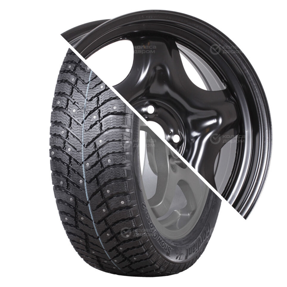 Cordiant Snow Cross 2 SUV R16 215/65 102T шип   () + Hyundai Solaris/KIA Rio R16x6.5 4x100 ET50 CB54.1 Black  Snow Cross 2 SUV R16 215/65 102T шип    + Hyundai Solaris/KIA Rio R16x6.5 4x100 ET50 CB54.1 Black