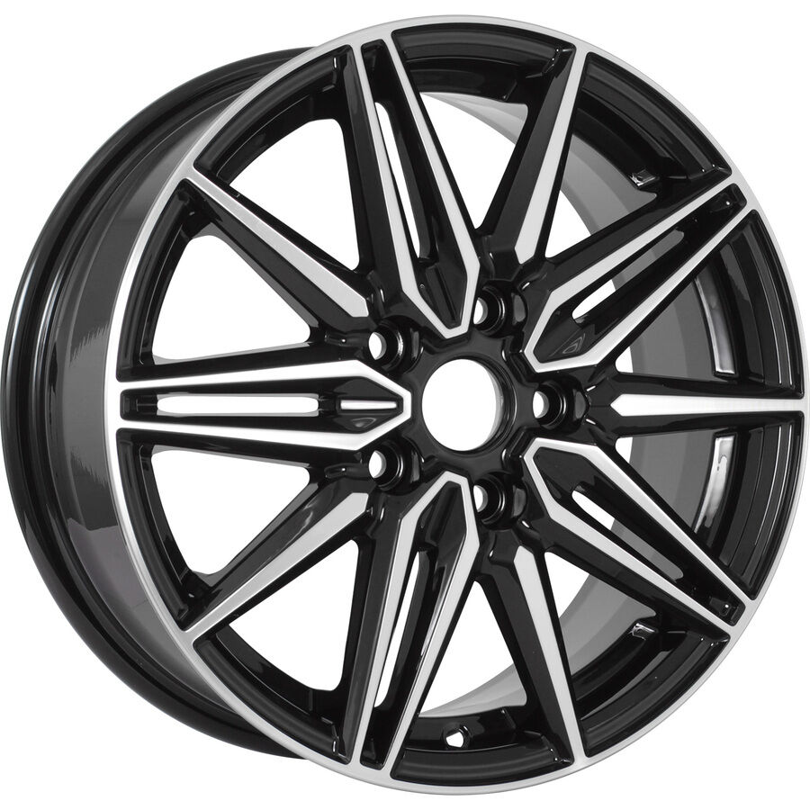 KDW KD1670 R16x6.5 5x112 ET50 CB57.1 Black_Front_Polished