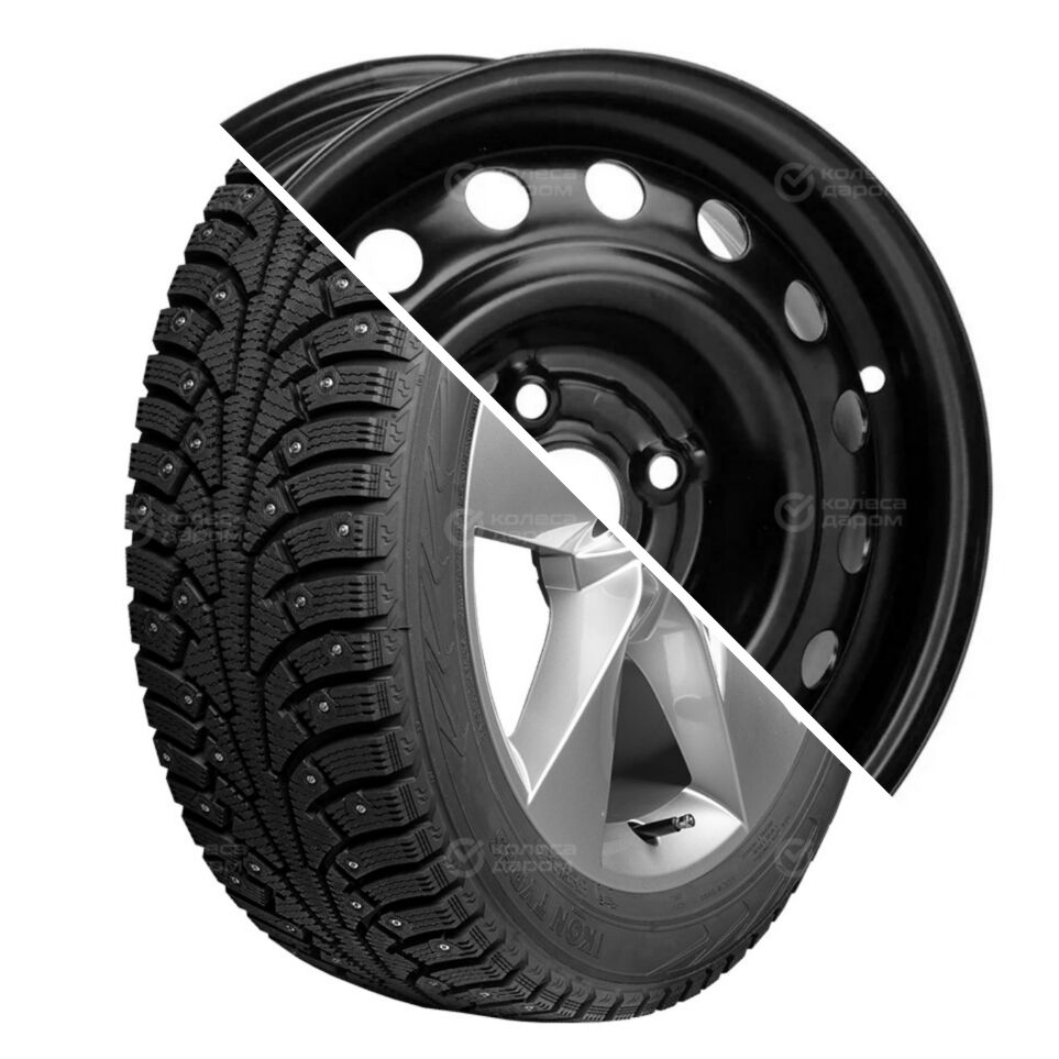 Trebl NORDMAN 5 R14 185/60 82T шип+53B35B_P TREBL (12 отверстий) R14x5.5 4x98 ET35 CB58.6 Black R14 185/60 82T шип+R14x5.5 4x98 ET35 CB58.6 Black