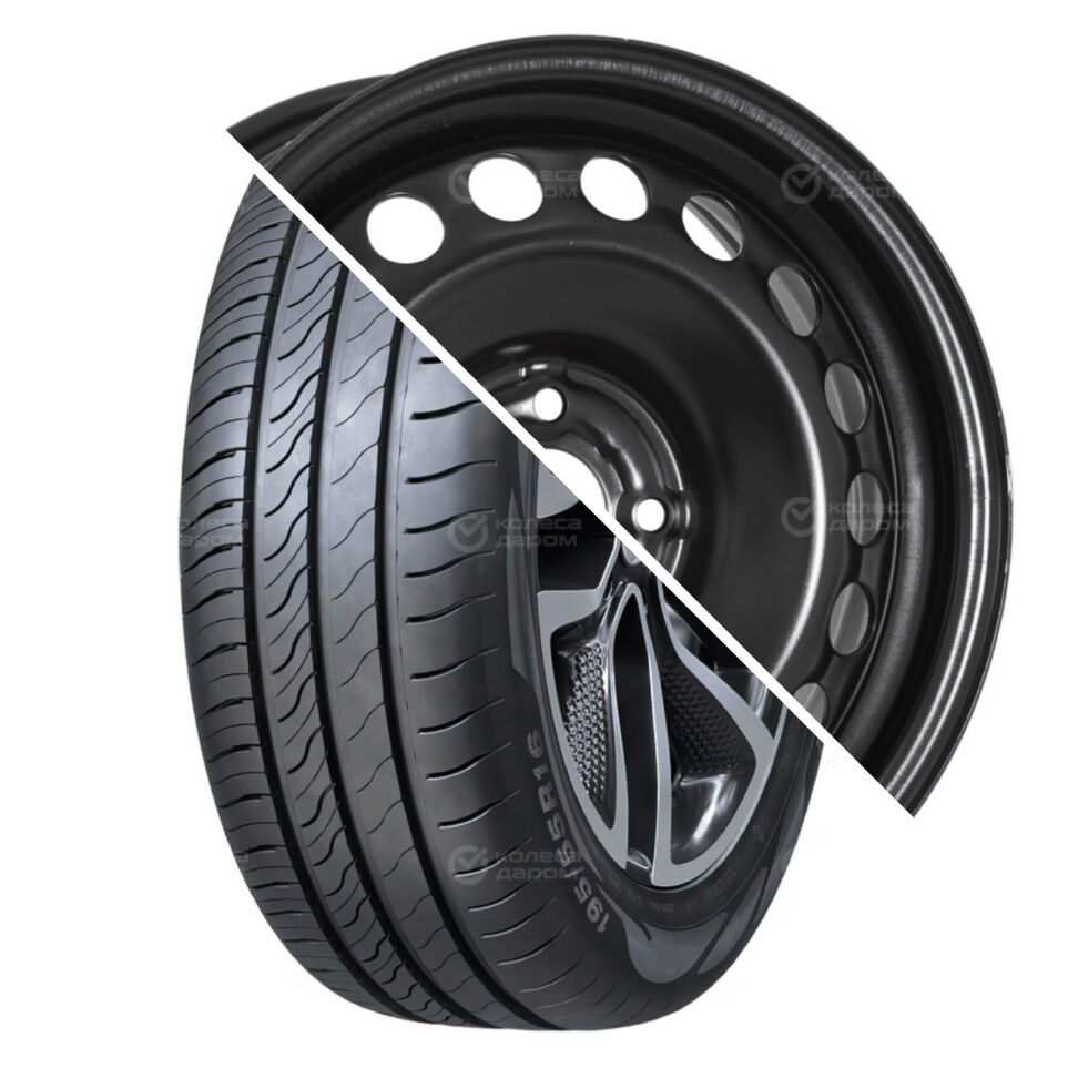 Trebl Strada 2 (V-134) R15 195/55 89V + X40021 TREBL R15x6 4x98 ET35 CB58.6 Black R15 195/55 89V + R15x6 4x98 ET35 CB58.6 Black