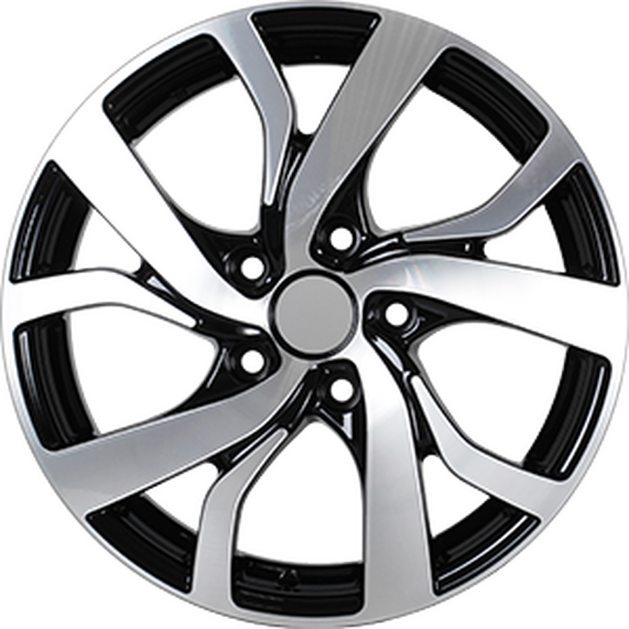 КиК Палермо R16x6.5 5x114.3 ET40 CB67.1 Almaz_black (Мятый обод)*