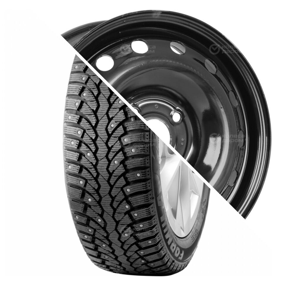 Trebl Formula Ice R15 185/65 88 T шип () + 64A50C TREBL R15x6 4x100 ET50 CB60.1 Black  Formula Ice R15 185/65 88 T шип  + 64A50C TREBL R15x6 4x100 ET50 CB60.1 Black
