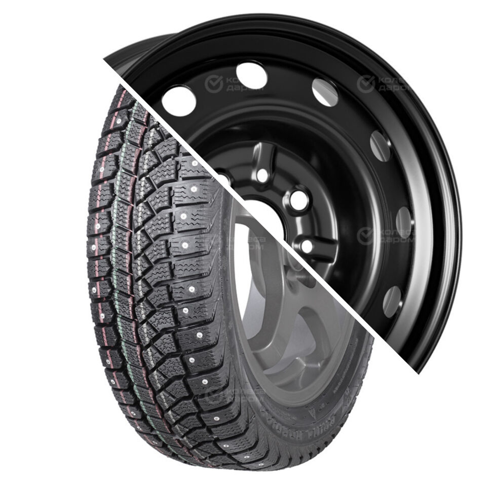 Brina Nordico (V-522)(R14 185/60 82 T шип ) + Тольятти ВАЗ 2112  R14 185/60 82 T шип  + R14х5.5 4х98 ЕТ35 СВ58.6 Black