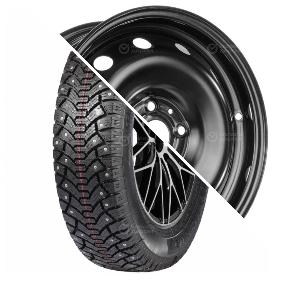 Tunga Nordway R15 185/65 88Q шип   () + 15003 R15x6 4x100 ET46 CB54.1 Black  Nordway R15 185/65 88Q шип    + 15003 R15x6 4x100 ET46 CB54.1 Black