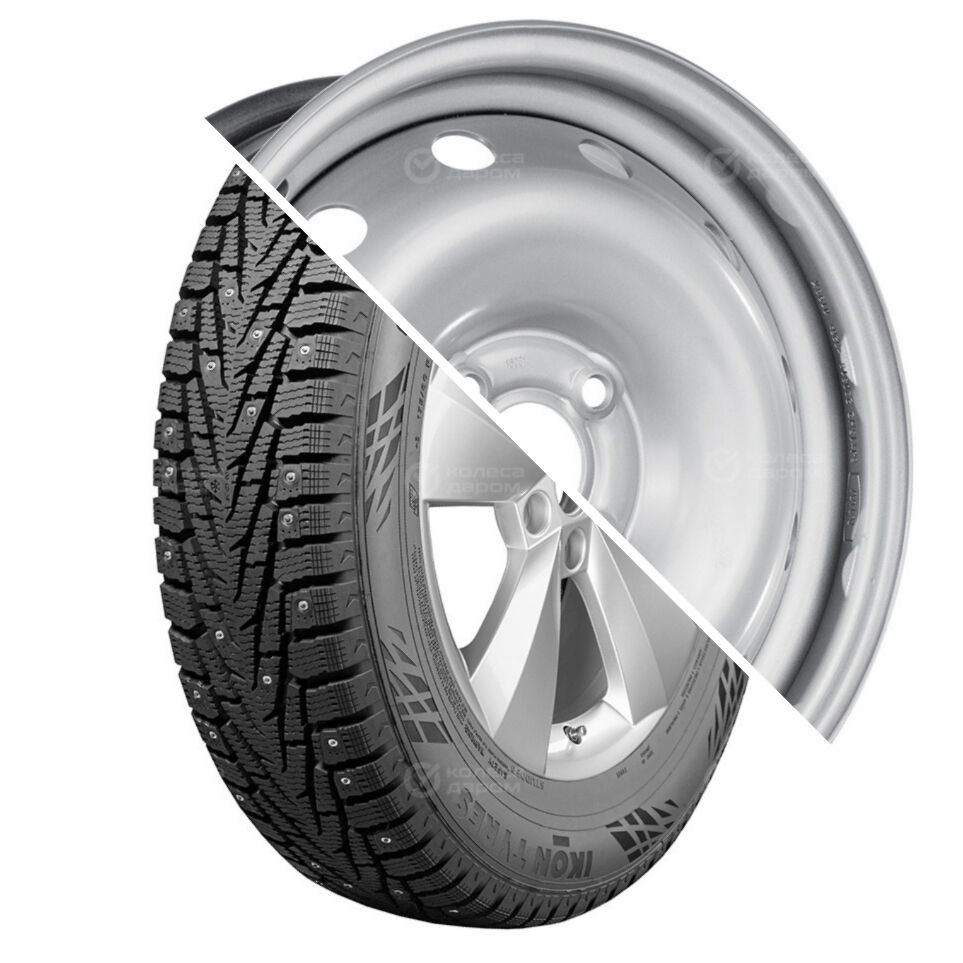 Ikon Character Ice 7 (Nordman 7) R15 185/65 92T шип XL   () + 15001 R15x6 4x100 ET50 CB60.1 Silver  Character Ice 7 (Nordman 7) R15 185/65 92T шип XL    + 15001 R15x6 4x100 ET50 CB60.1 Silver