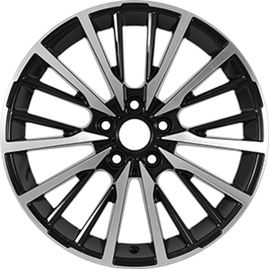 KDW KD1740 R17x7 5x114.3 ET45 CB60.1 Black_Front_Polished