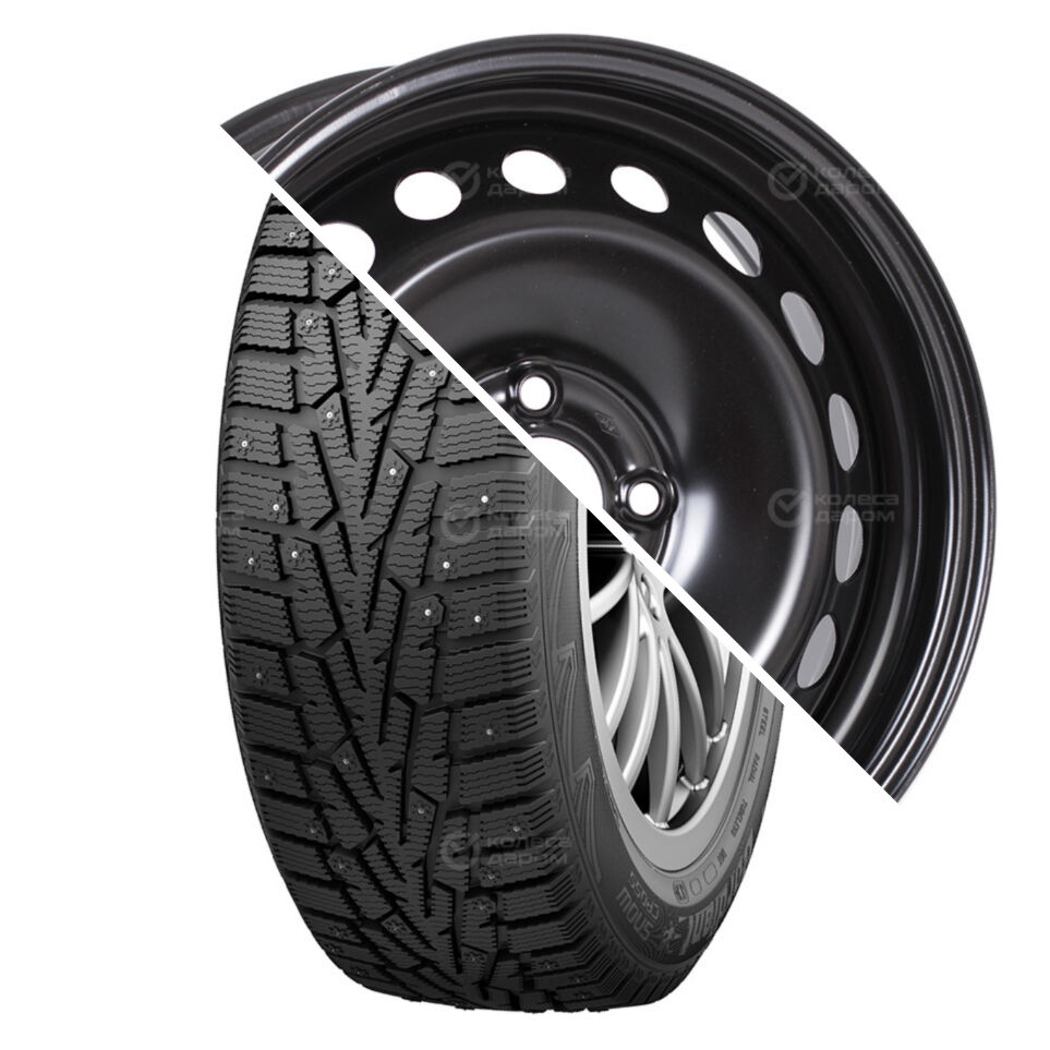 Accuride Snow Cross R15 185/65 92T шип   () + Логан 2 R15x6 4x100 ET40 CB60.1 Black  Snow Cross R15 185/65 92T шип    + Логан 2 R15x6 4x100 ET40 CB60.1 Black