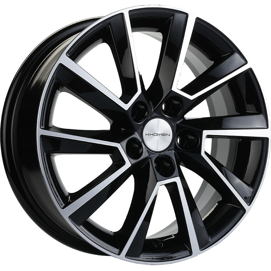 KHOMEN KHW1507 (15_Rapid/Fabia) R15x6 5x100 ET38 CB57.1 Black_FP (Мятый обод)*