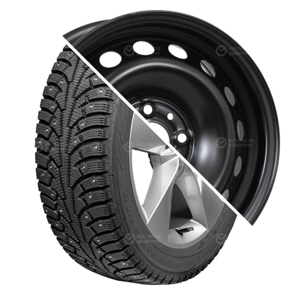 Accuride (Nokian Tyres) NORDMAN 5 R14 185/60 82T шип () + ВАЗ 2170 (16 отверстий) R14x5.5 4x98 ET35 CB58.6 (Nokian Tyres) NORDMAN 5 R14 185/60 82T шип + ВАЗ 2170 (16 отверстий) R14x5.5 4x98 ET35 CB58.6 Bl