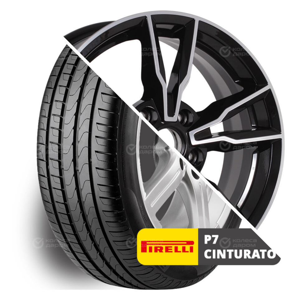 iFree P7 Cinturato R16 205/55 91V    () + Икигай R16x6.5 5x108 ET40 CB67.1 Black_jack  P7 Cinturato R16 205/55 91V     + Икигай R16x6.5 5x108 ET40 CB67.1 Black_jack