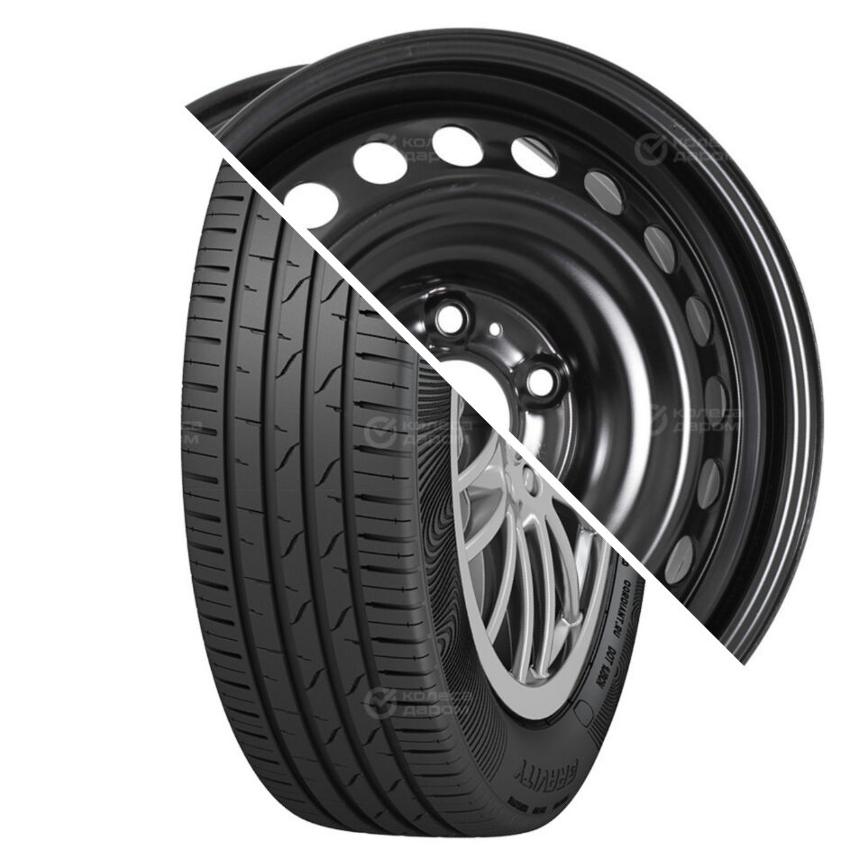Cordiant Gravity R16 205/55 94V () + 16014 R16x6.5 5x114.3 ET50 CB67.1 Black Gravity R16 205/55 94V + 16014 R16x6.5 5x114.3 ET50 CB67.1 Black