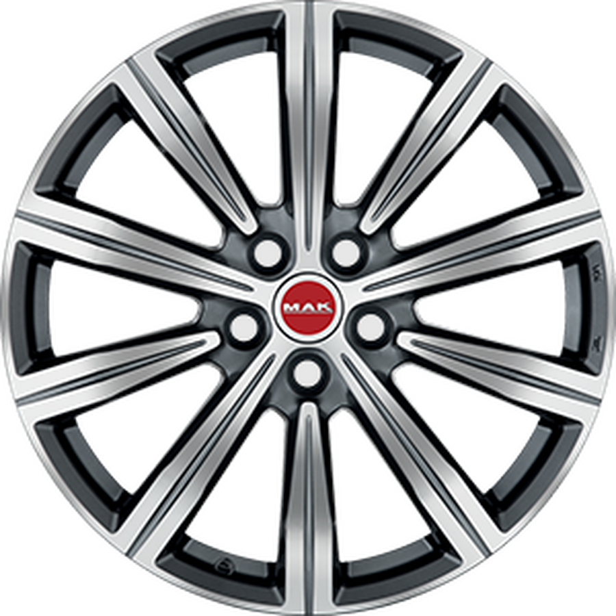MAK Birmingham R19x8 5x112 ET28 CB66.45 Gun_met_mirror_face (Скол на ободе)*