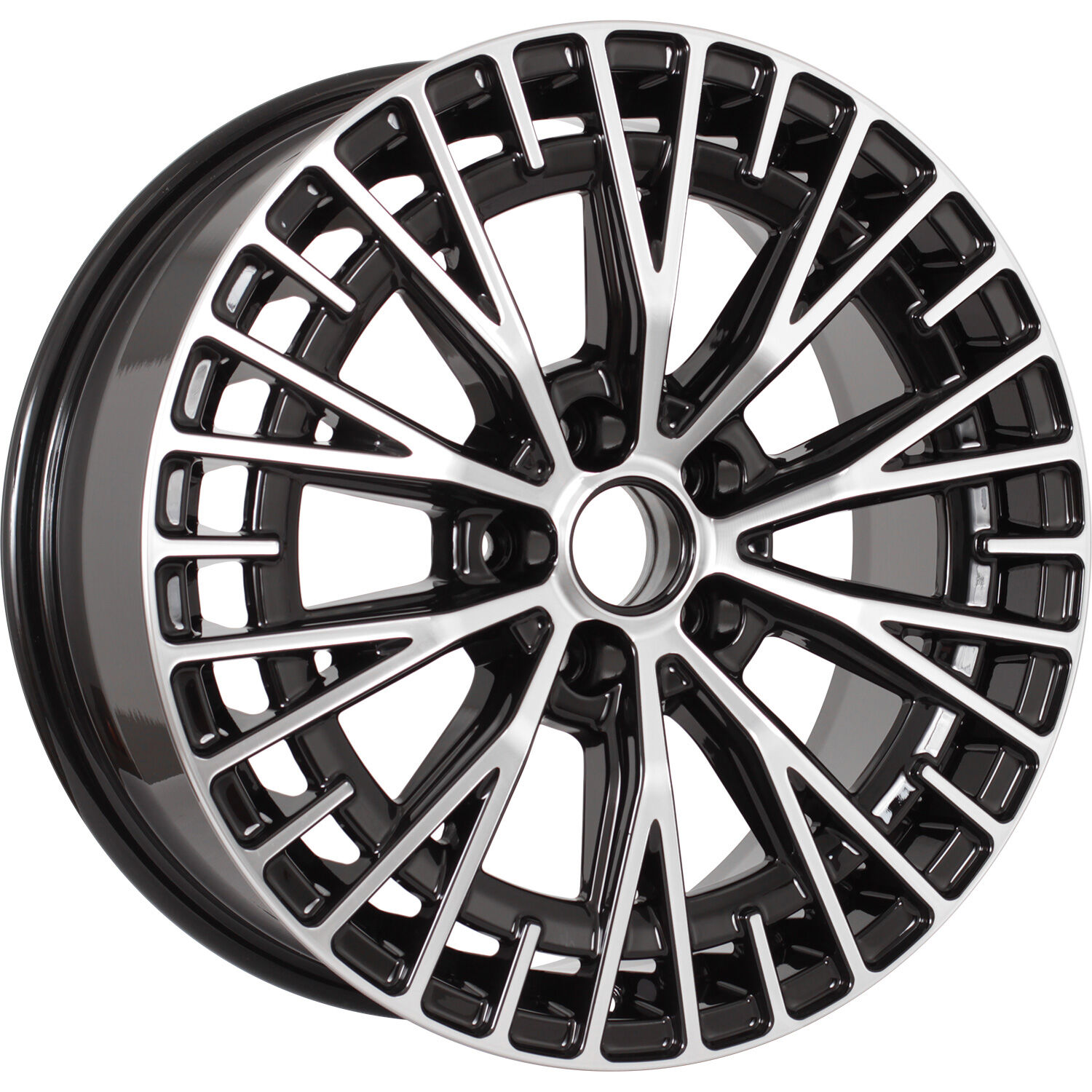 KDW KD1730 R17x7 5x114.3 ET40 CB67.1 Black_Front_Polished