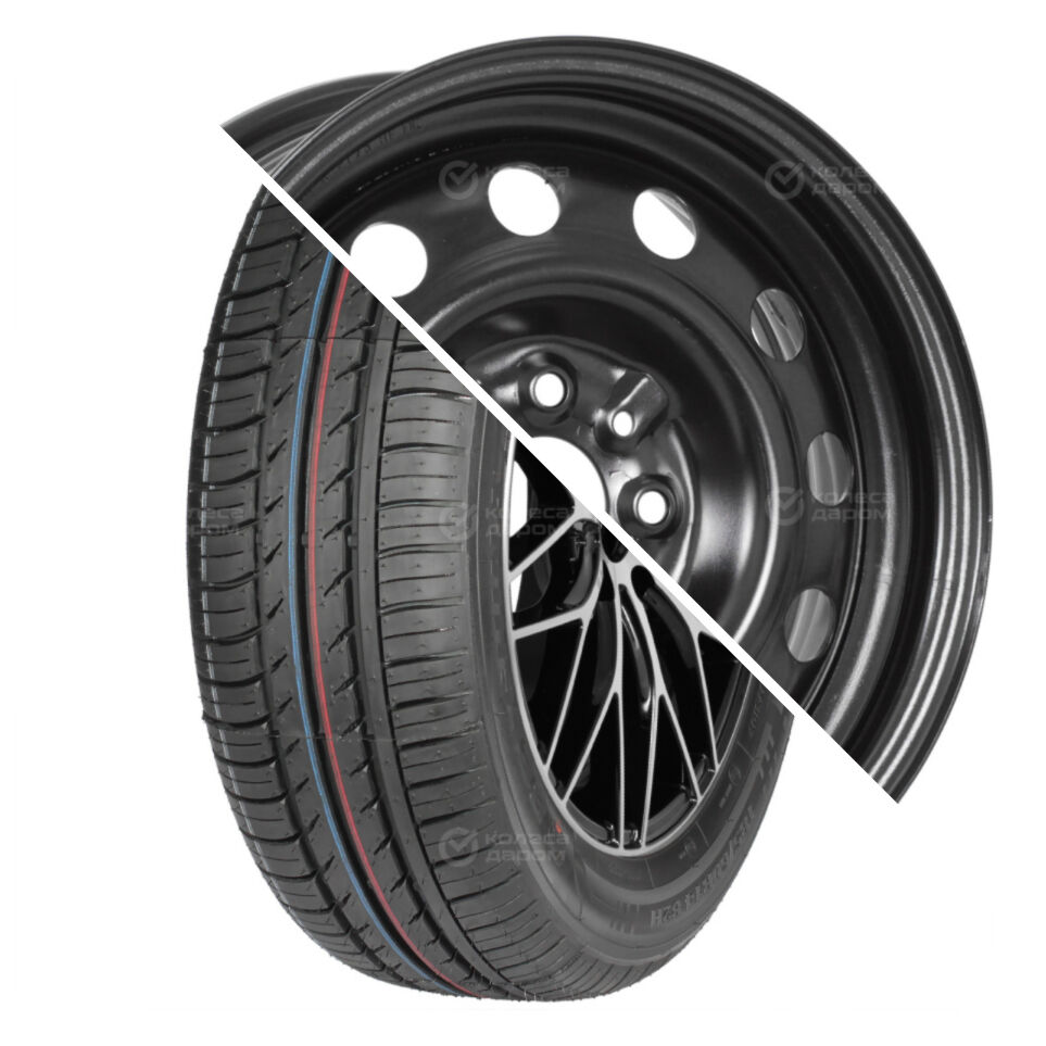 Trebl BEL-256 Artmotion R14 185/60 82H + 53B35B_P TREBL (12 отверстий) R14x5.5 4x98 ET35 CB58.6 Black R14 185/60 82H + R14x5.5 4x98 ET35 CB58.6 Black