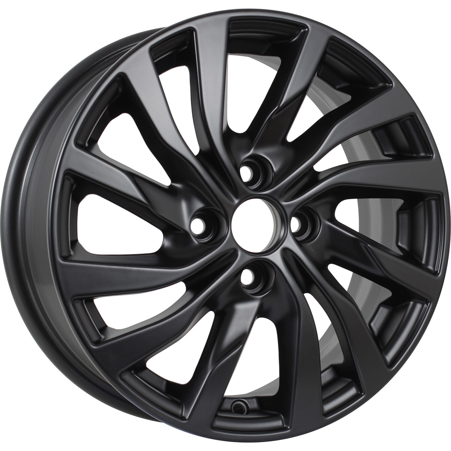 KDW KD1546 (ZV 15_Logan II) R15x6 4x100 ET40 CB60.1 Matt_Black_Painted