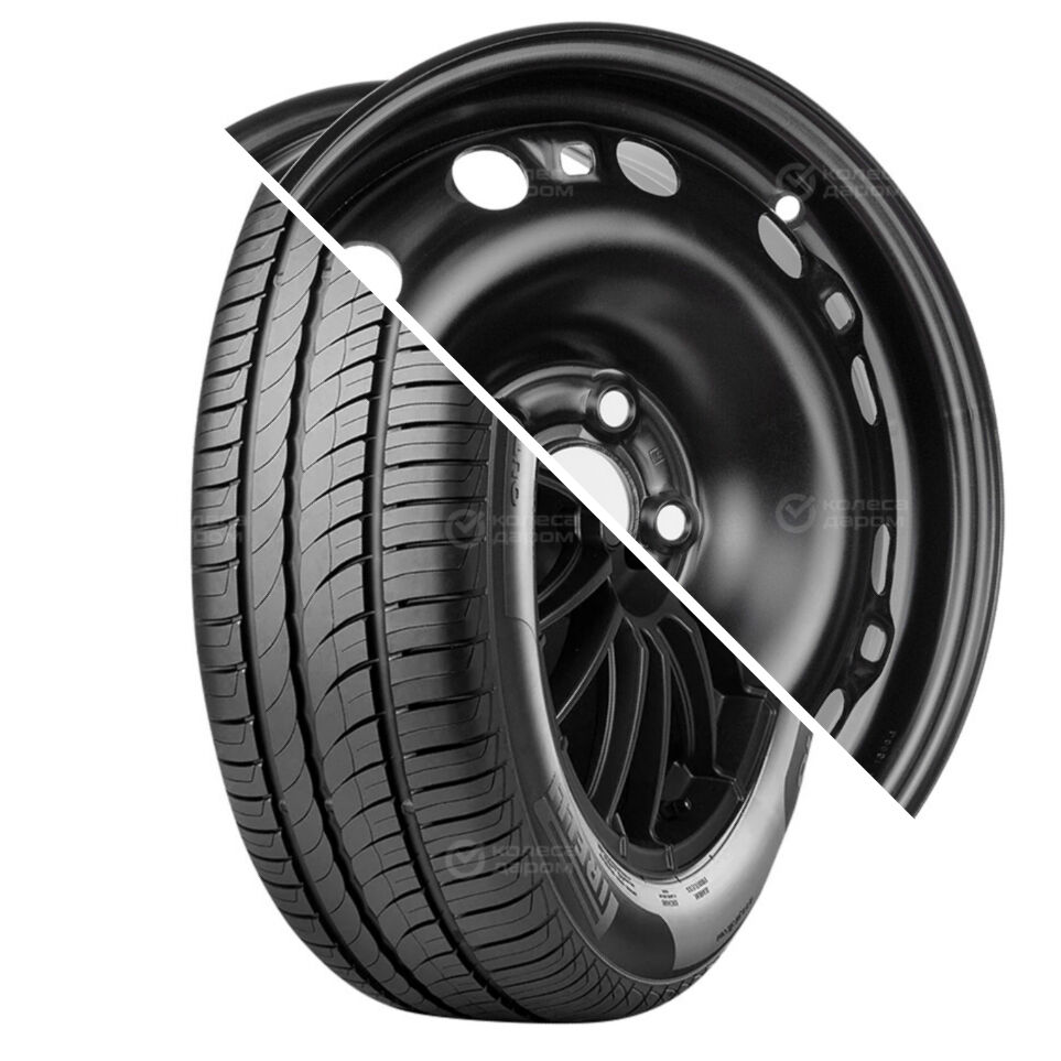 Pirelli Cinturato P1 Verde(R15 185/60 84 H ) + 15007 R15 185/60 84 H  + R15х6 5х100 ЕТ38 СВ57.1 Black