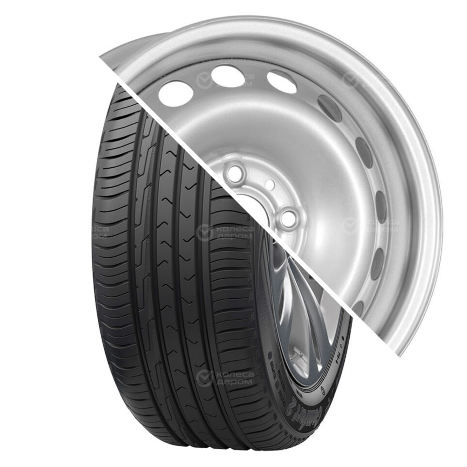 Cordiant Comfort 2 R14 185/60 86H + ВАЗ 2170 (16 отверстий) R14x5.5 4x98 ET35 CB58.6 Silver R14 185/60 86H + R14x5.5 4x98 ET35 CB58.6 Silver
