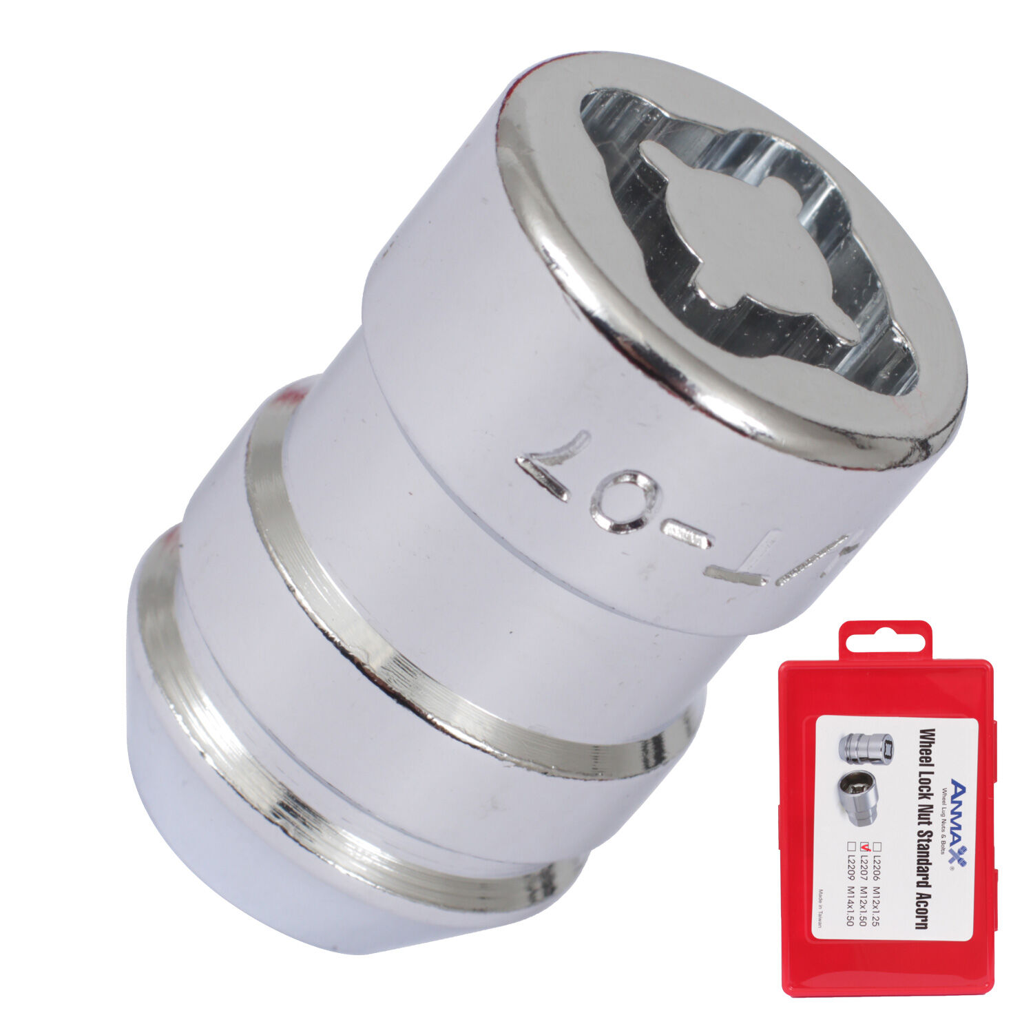 Anmax Гайка секретная  Anmax 12х1,5х35 4+2 19/21мм конус L2207