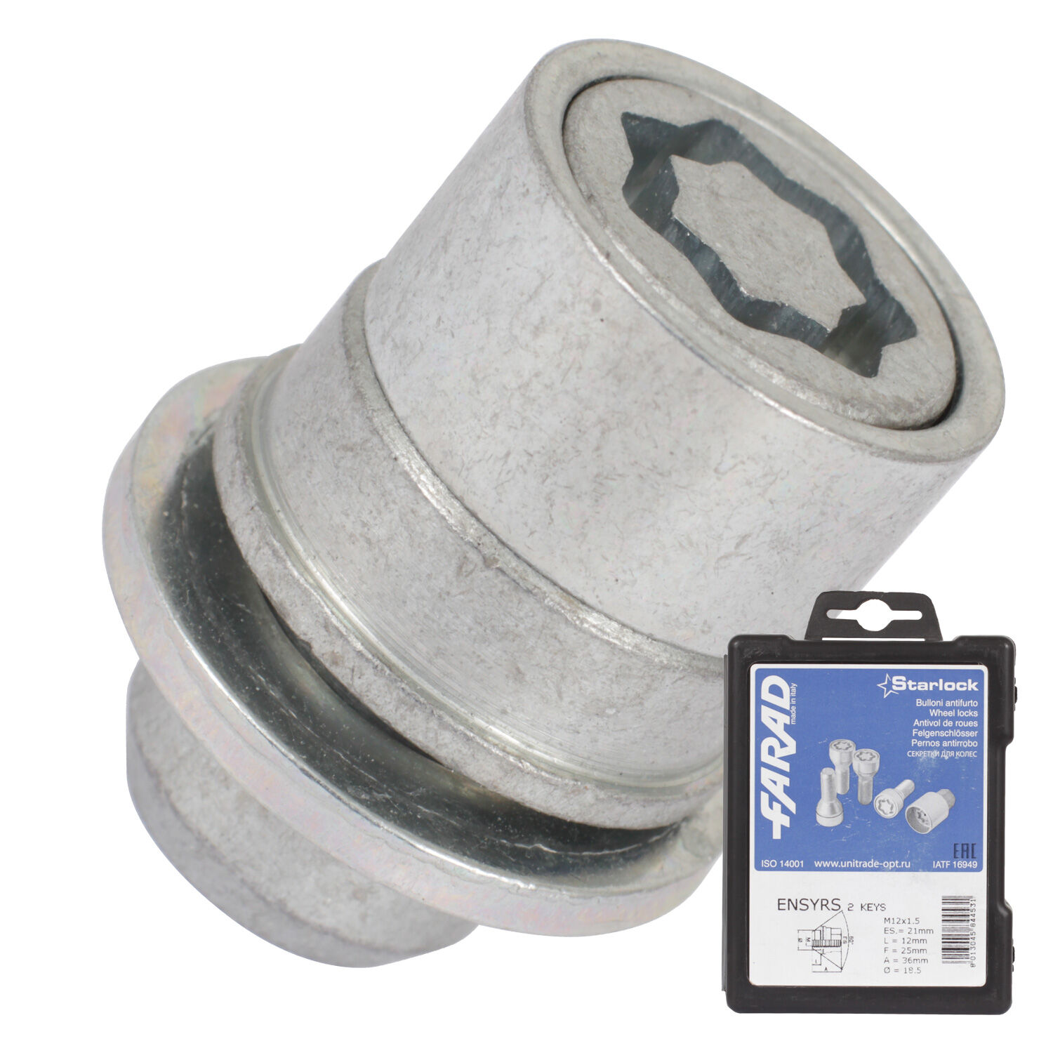 Farad Гайка секретная Farad 12х1,5х35 4+2 21 пресс/шайба ENSYR S/2