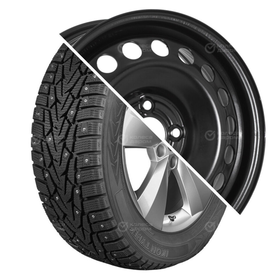 Character Ice 7 (Nordman 7) R15 185/65 92T шип XL   () + 64A50C TREBL R15x6 4x100 ET50 CB60.1 Black  Character Ice 7 (Nordman 7) R15 185/65 92T шип XL    + 64A50C TREBL R15x6 4x100 ET50 CB60.1 Black