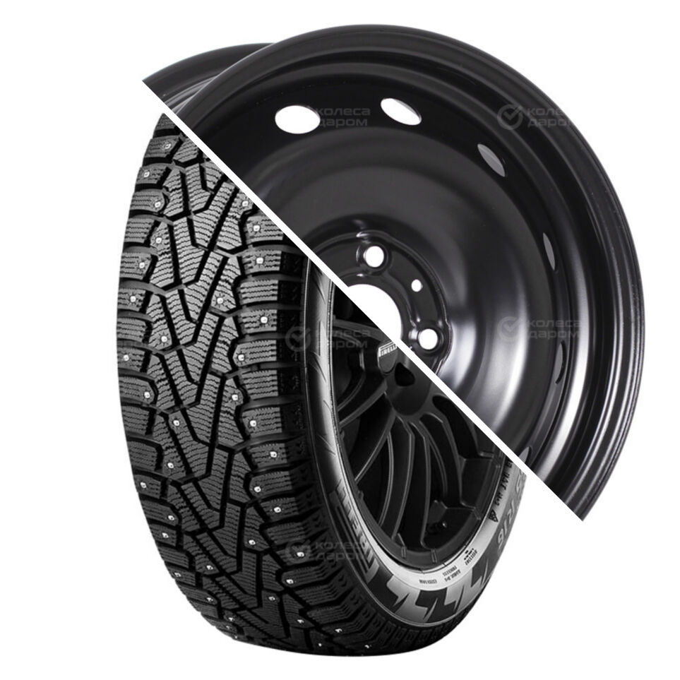 Pirelli Winter Ice Zero R15 185/65 92T шип XL + 15009 R15x6 4x100 ET50 CB60.1 Black R15 185/65 92T шип XL + R15x6 4x100 ET50 CB60.1 Black