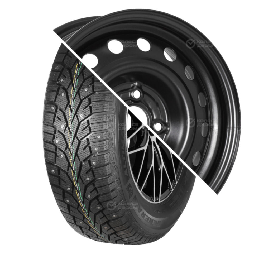 Trebl Altimax Arctic 12 R14 185/65 90T шип XL   () + 53A35D TREBL R14x5.5 4x100 ET35 CB57.1 Black  Altimax Arctic 12 R14 185/65 90T шип XL    + 53A35D TREBL R14x5.5 4x100 ET35 CB57.1 Black