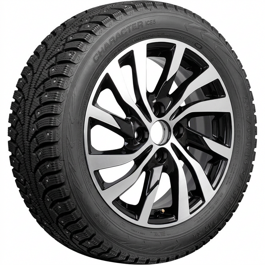 Character Ice 5 R15 185/65 92T шип XL  + КС882 (ZV 15_Rio II) R15x6 4x100 ET46 CB54.1 Almaz_black R15 185/65 92T шип XL  + R15x6 4x100 ET46 CB54.1 Almaz_black