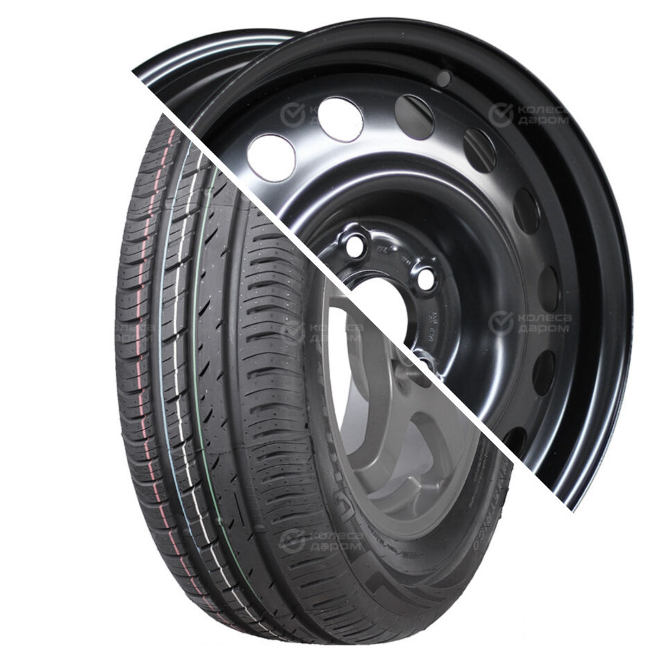 Viatti Strada (V-130) R15 185/65 88H + Тольятти Polo, Rapid R15 185/65 88H + R15x6 5x100 ET38 CB57.1 Black