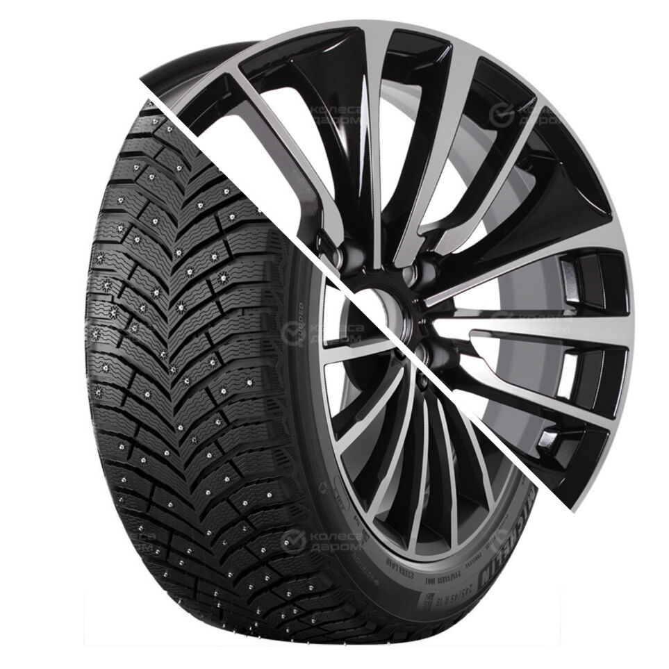 КиК X-Ice North 4 R17 215/60 100T шип   () + Flanker-оригинал R17x6.5 5x114.3 ET49 CB67.1 Almaz_black  X-Ice North 4 R17 215/60 100T шип    + Flanker-оригинал R17x6.5 5x114.3 ET49 CB67.1 Almaz_black