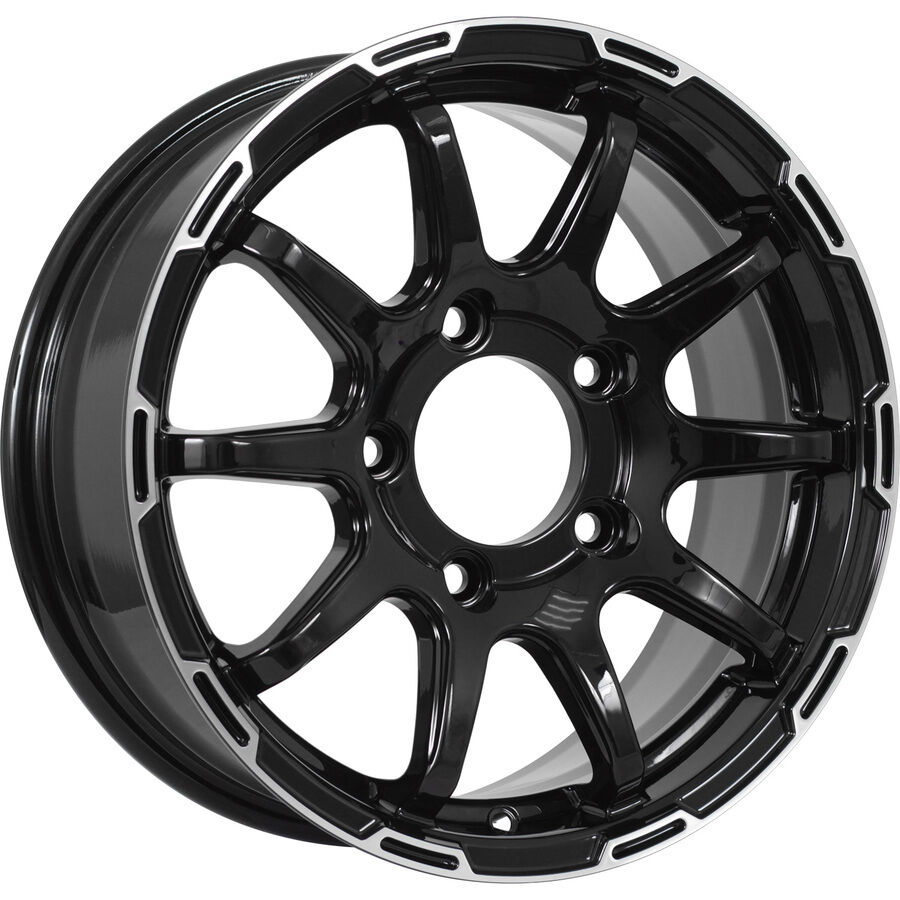 KDW KD1660(КС1113-00) R16x6.5 5x139.7 ET40 CB98.1 Black_Front_Polished (Мятый обод)*