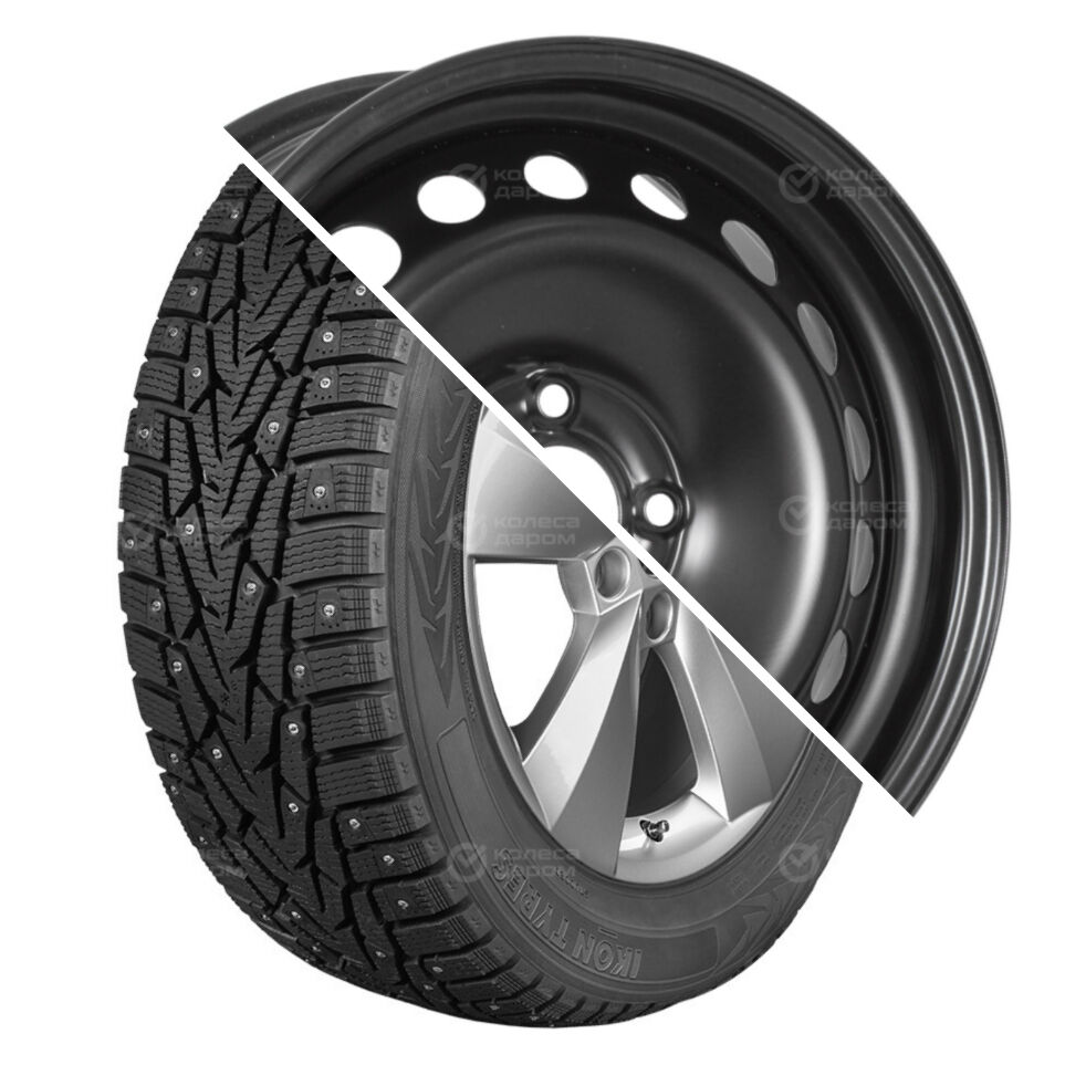 Kronprinz (Accuride) Character Ice 7 R15 185/65 92T шип XL + Логан 2 R15x6 4x100 ET40 CB60.1 Black R15 185/65 92T шип XL + R15x6 4x100 ET40 CB60.1 Black