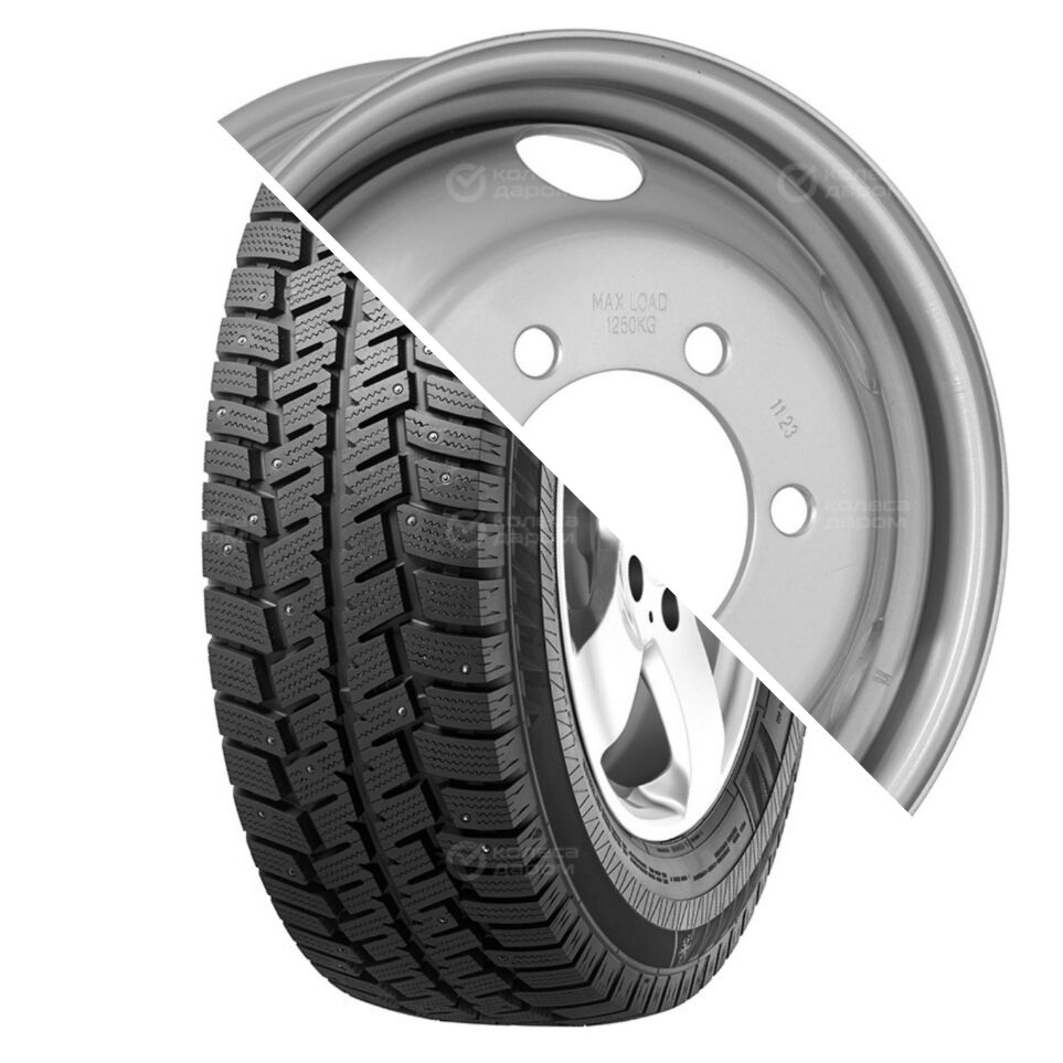 Topu (SRW) (Matador) MPS500 R16C 195/75 107/105R шип   () + 3165582 R16x5.5 6x170 ET106 CB130 Silver с вентилем (Matador) MPS500 R16C 195/75 107/105R шип    + 3165582 R16x5.5 6x170 ET106 CB130 Silver с вентилем,