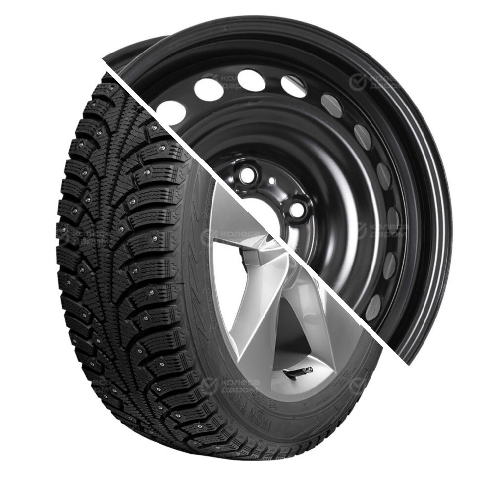 Ikon (Nokian Tyres) NORDMAN 5 R16 215/55 97T шип XL   () + 16014 R16x6.5 5x114.3 ET50 CB67.1 Black  (Nokian Tyres) NORDMAN 5 R16 215/55 97T шип XL    + 16014 R16x6.5 5x114.3 ET50 CB67.1 Black