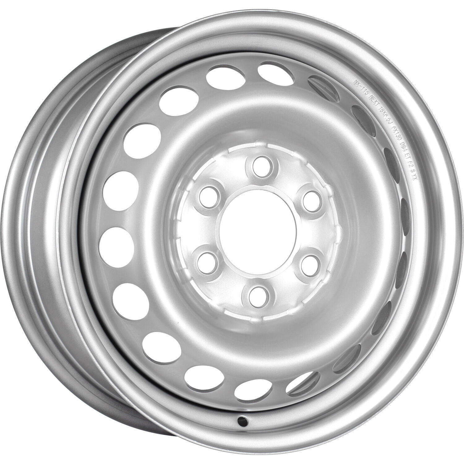 Next NX115 R16x6.5 6x130 ET62 CB84.1 Silver (Дефект ЛКП + Мятый обод)*