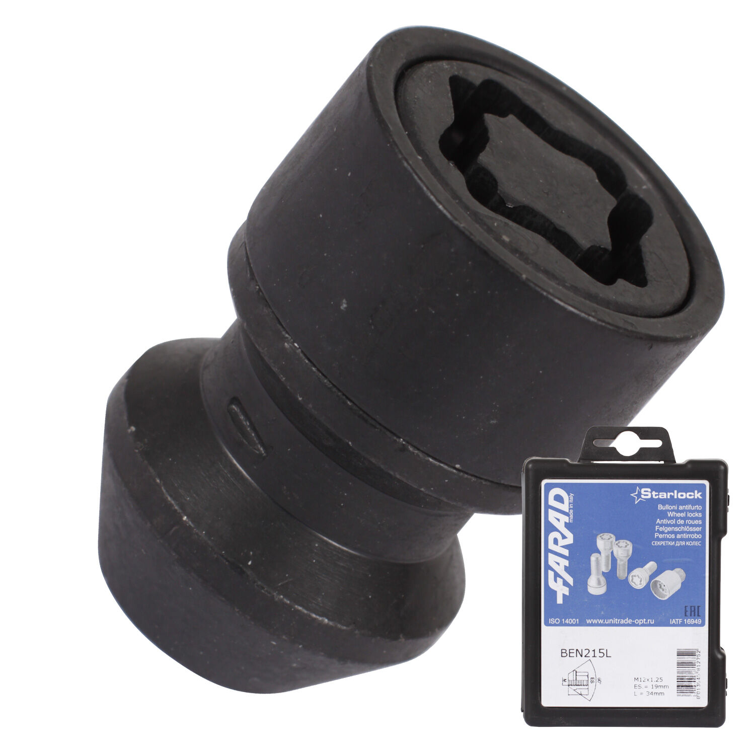 Farad Гайка секретная Farad 12х1,25х34 4+1 19 конус BEN215L