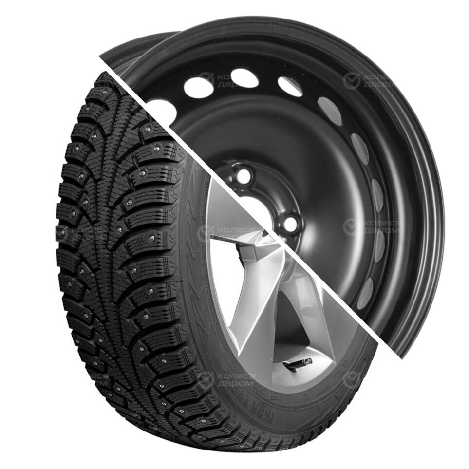 Character Ice 5 185/65 R15 92T шип XL + Логан 2 R15x6 4x100 ET40 CB60.1 Black R15 185/65 92T шип XL + R15x6 4x100 ET40 CB60.1 Black