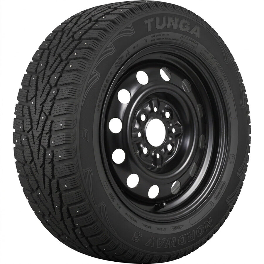 Nordway 3 R14 175/65 82Q шип + Тольятти ВАЗ 2112  R14x5.5 4x98 ET35 CB58.6 Black R14 175/65 82Q шип + R14x5.5 4x98 ET35 CB58.6 Black