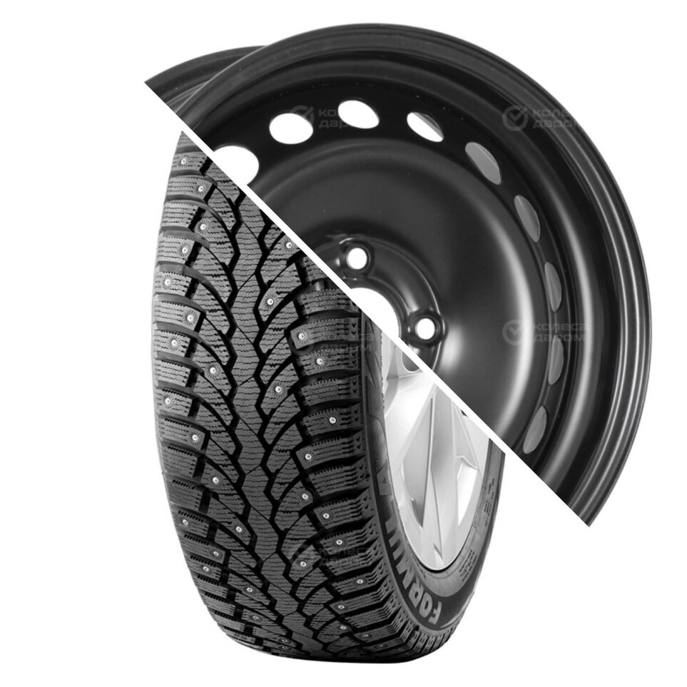 Ice R15 185/65 88T шип   () + Логан 2 R15x6 4x100 ET40 CB60.1 Black  Ice R15 185/65 88T шип    + Логан 2 R15x6 4x100 ET40 CB60.1 Black