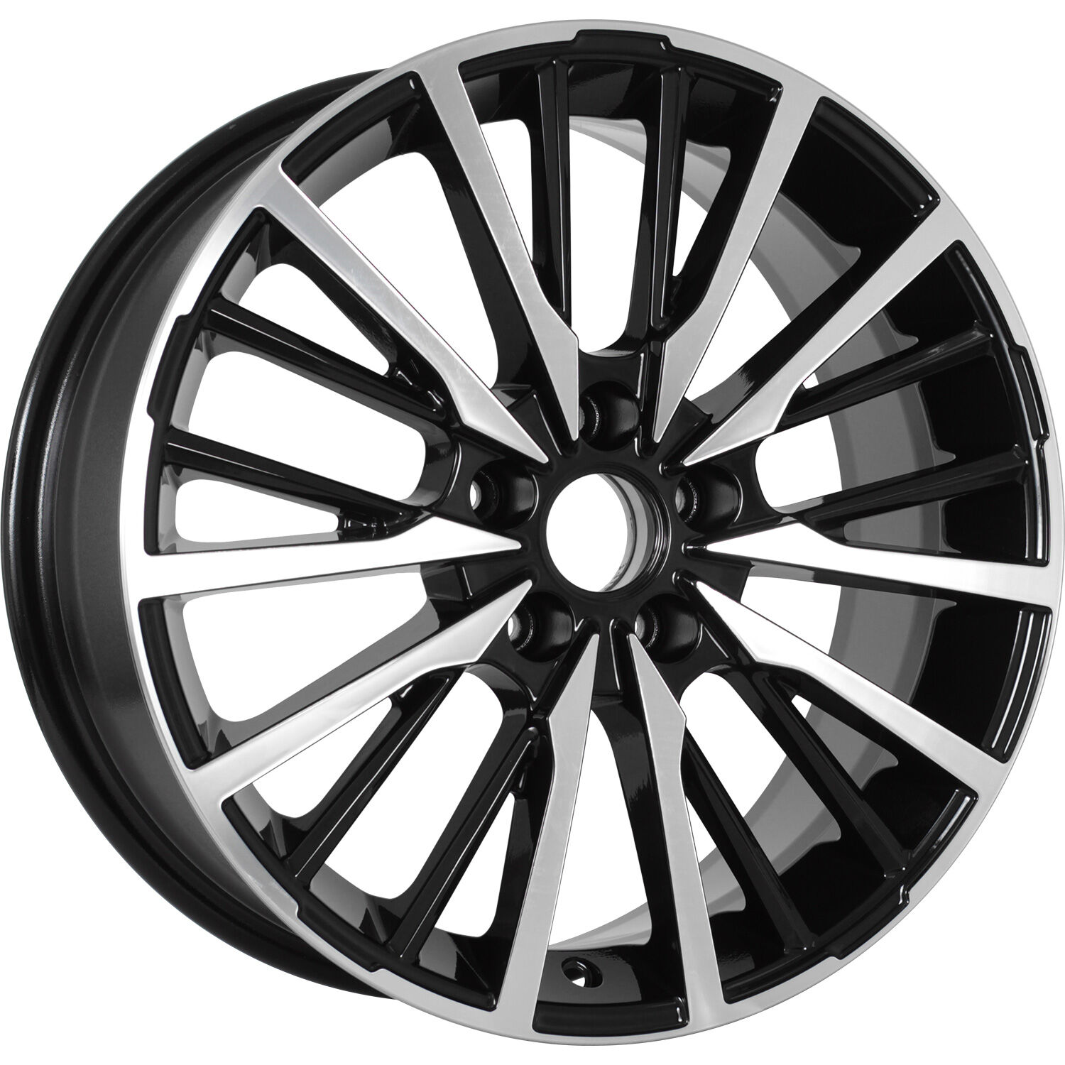 KDW KD1740 R17x7 5x114.3 ET37 CB66.6 Black_Front_Polished