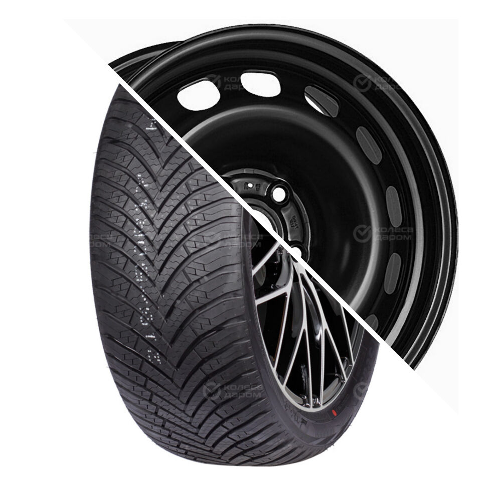 Linglong Green-Max All Season R16 205/55 91V () + 16006 R16x6.5 5x112 ET50 CB57.1 Black Green-Max All Season R16 205/55 91V + 16006 R16x6.5 5x112 ET50 CB57.1 Black