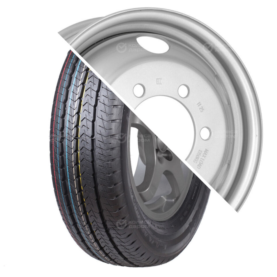 EURO LCV 131 R16C 185/75 104/102N + 3165587 R16x5.5 6x170 ET106 CB130 Silver с вентилем, 1350 кг R16C 185/75 104/102N + R16x5.5 6x170 ET106 CB130 Silver с вентилем, 1350 кг