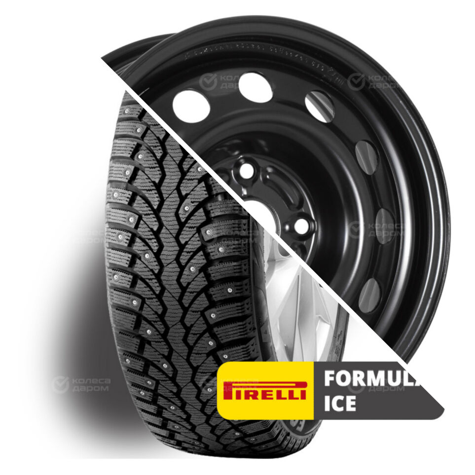 Ice R15 195/55 85T шип   () + 64E44Z Евразиа ТАПО R15x6 4x114.3 ET44 CB56.6 Black  Ice R15 195/55 85T шип    + 64E44Z Евразиа ТАПО R15x6 4x114.3 ET44 CB56.6 Black