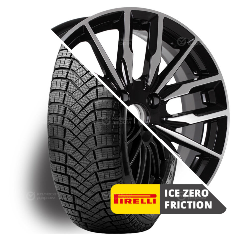 Ice Zero Friction 205/55 R 16 94T XL () + Миконос R16x6 4x100 ET45 CB60.1 Black_jack Ice Zero Friction 205/55 R 16 94T XL + Миконос R16x6 4x100 ET45 CB60.1 Black_jack