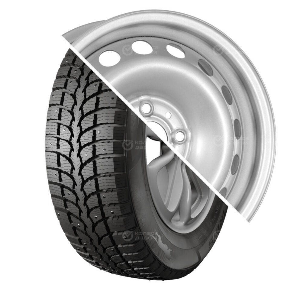 Кама Кама-505 IRBIS R14 185/60 82T шип   () + ВАЗ 2170 (16 отверстий) R14x5.5 4x98 ET35 CB58.6 Silver  Кама-505 IRBIS R14 185/60 82T шип    + ВАЗ 2170 (16 отверстий) R14x5.5 4x98 ET35 CB58.6 Silver