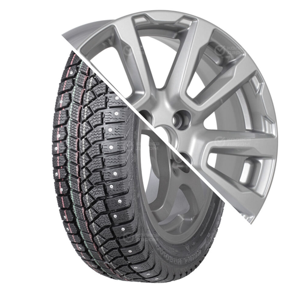 Viatti Brina Nordico (V-522) R16 205/55 91T шип   () + КС1026 (ZV_16_Vesta FL) R16x6.5 4x100 ET50 CB60.1 Si Brina Nordico (V-522) R16 205/55 91T шип    + КС1026 (ZV_16_Vesta FL) R16x6.5 4x100 ET50 CB60.1 Silv