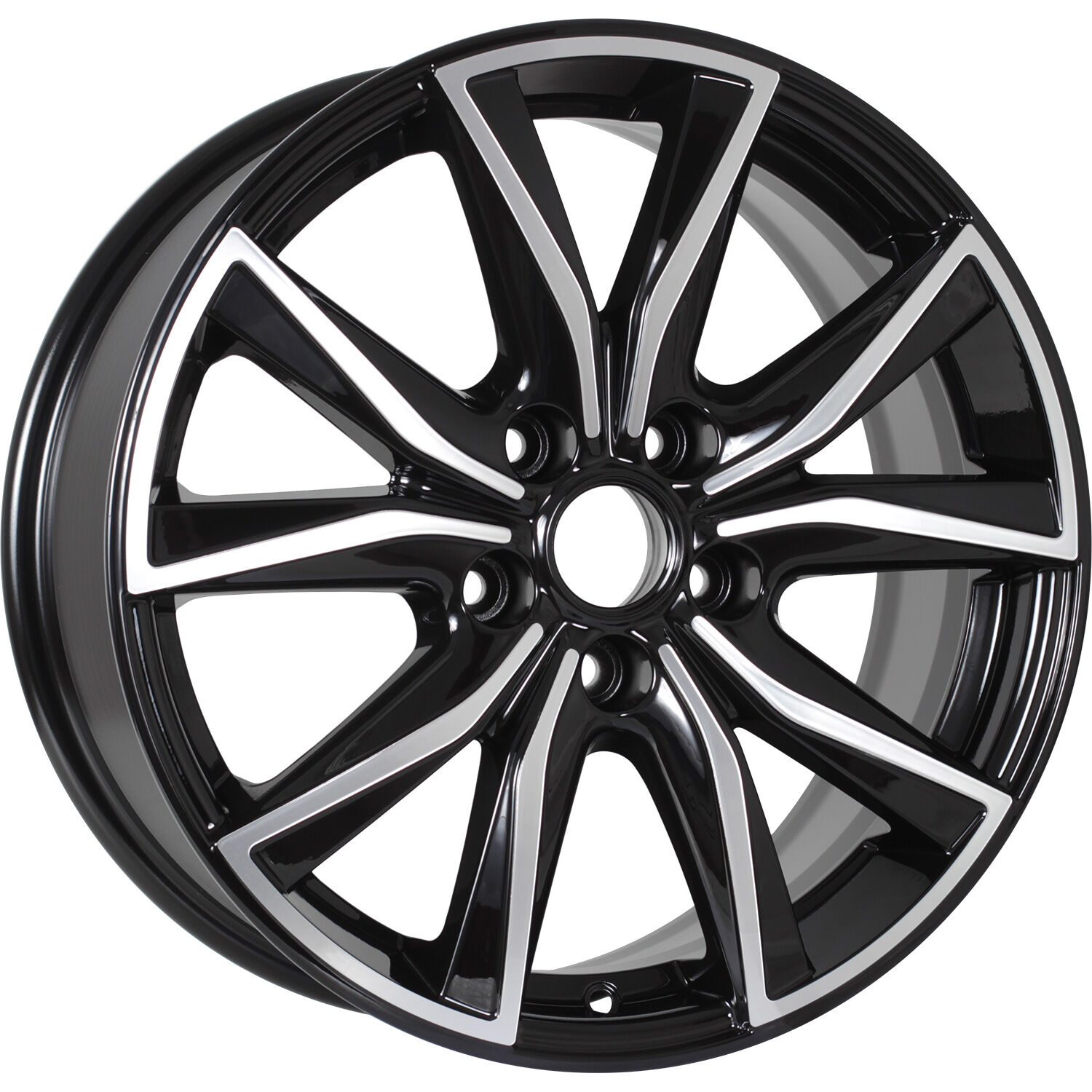 KDW KD1722 (17_CX-5 KF) R17x7 5x114.3 ET45 CB67.1 Black_Front_Polished